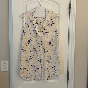 Equipment Femme Silk Sleeveless Button Down Blouse